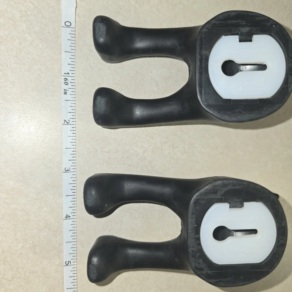 Cute Black Silicone Dog Tail Towel Holders - Set of 2 - Picture 4 of 5